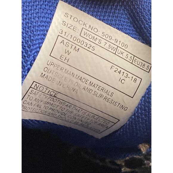 Thorogood Blue Day One Safety Steel Toe AST Low Sneakers Women's Size 7.5 N2766 - Picture 5 of 5